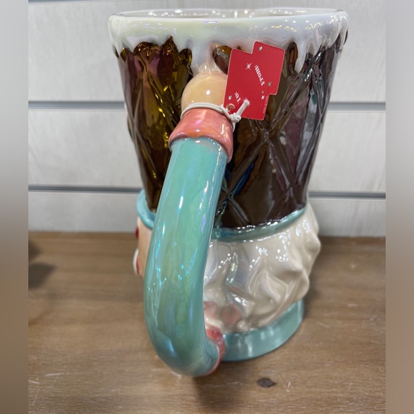 Pink Christmas Nutcracker Saluting Iridescent Extra Tall Pitcher NWT - Picture 4 of 5